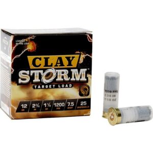 Clay Storm 12 Gauge #8 Shot Shotgun Ammo Clay Storm 12 Gauge 2-3/4'' 1OZ #7.5 Shot 1200 Fps 25/BOX