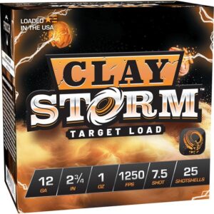 Clay Storm 12 Gauge #8 Shot Shotgun Ammo Clay Storm 12 Gauge 2-3/4'' 1OZ #7.5 Shot 1250 Fps 25/BOX