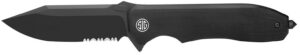 Sig Sauer Knives VA9BBS Validus 3.78" Folding Drop Point Part Serrated Black PVD M390 Steel Blade, 4.76" Black Textured G10 Handle