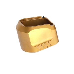 Tyrant Designs CNC TDMPMAGEXFSGOLD Magazine Extension 9mm/40 S&W Fits S&W M&P Full-Size Black Aerospace Grade Aluminum