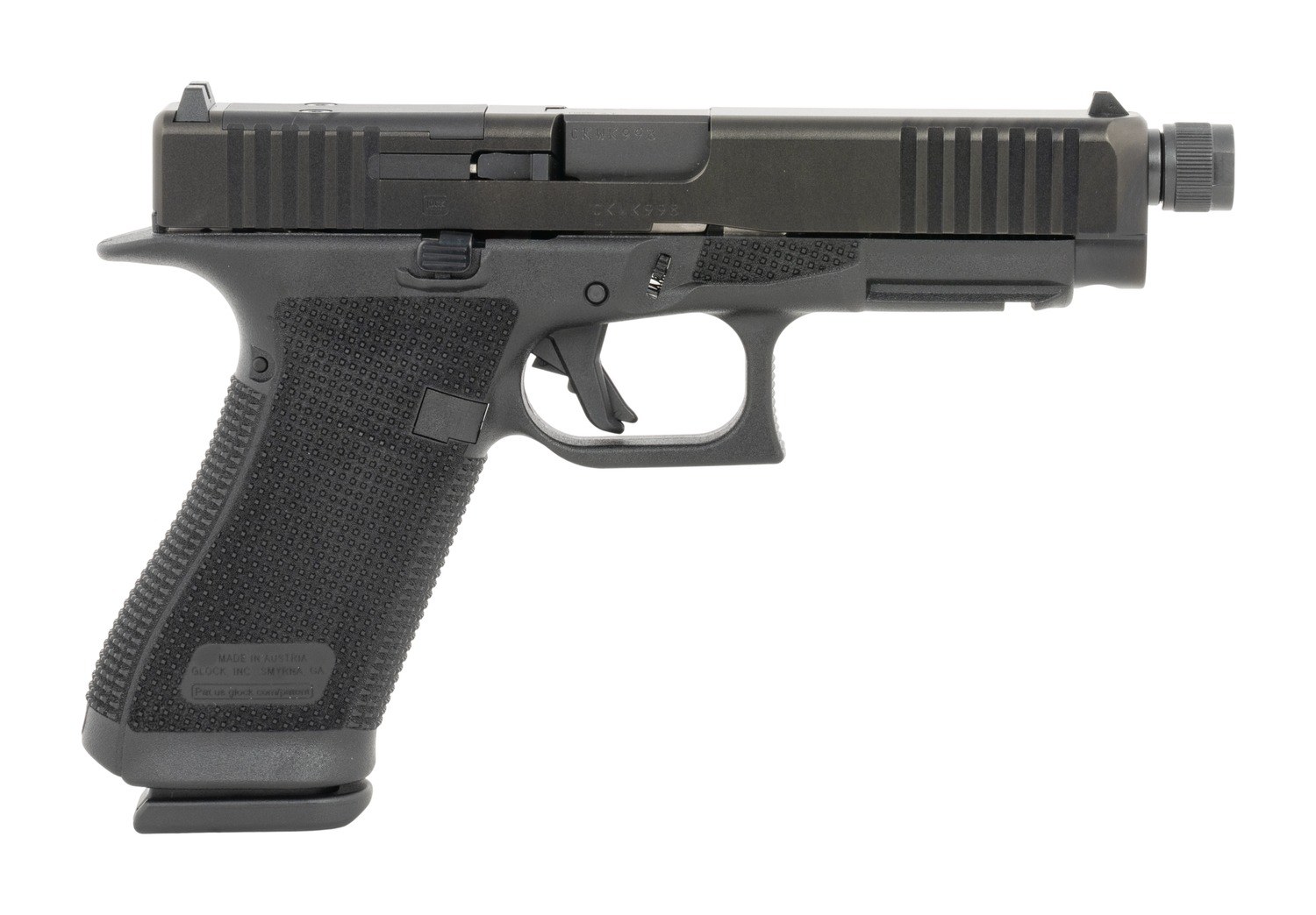 Glock P61750203TB G17 Gen6 Full Size 9mm Luger 15+1 4.49" Threaded Barrel, Steel Optic Ready/Serrated Slide, Polymer Frame with Accessory Rail