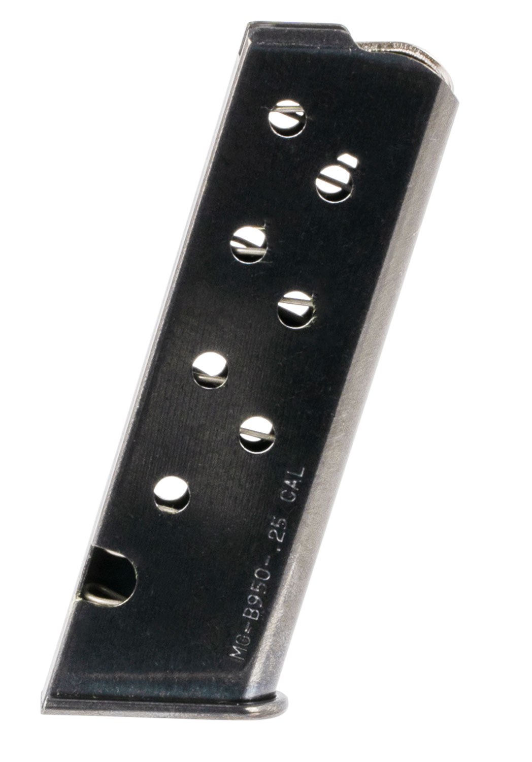 Mec-Gar MGPB95008 Beretta 8-Round 25 ACP Fits Beretta 950 Jetfire, Blued Carbon Steel