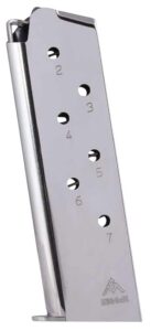 Mec-Gar MGCG4507N Colt Government 7-Round 45 ACP, Nickel Stainless Steel