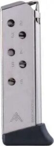 Mec-Gar Walther Ppk .380 Acp Carbon Steel Tube Nickel 6-Round Magazine