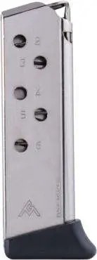 Mec-Gar Walther Ppk .380 Acp Carbon Steel Tube Nickel 6-Round Magazine