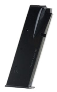 Mec-Gar MGBRHP15B Standard 15-Round 9mm Luger, Fits Browning Hi-Power/Springfield SA-35, Blued Carbon Steel