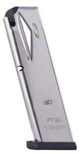 Mec-Gar PT9215N Taurus 15-Round 9mm Luger, Fits Taurus PT99/PT92 Nickel