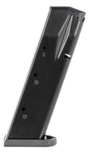 Mec-Gar MGWIT9SFAFC Tanfoglio 17-Round 9mm Luger, Fits Tanfoglio Witness Sm Frame Blued with Anti-Friction Coating Carbon Steel