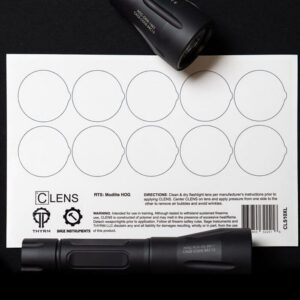 Clens Lens Protection for Flashlights and Weapon Lights Clens 10XL XL Size Half Sheet