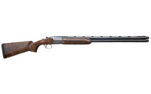 Akkar 812 Open Country Sgd 12 Gauge 28 in Barrel 3 in Hi Glossy Oxycap Steel Walnut Stock 5 Ext Chokes