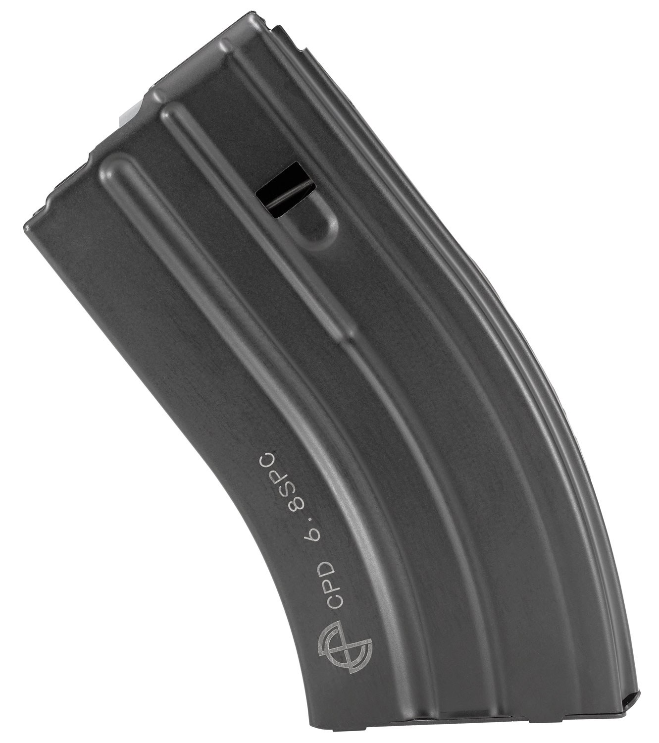 DuraMag 2068041207CPD SS 20-Round 22 Nosler/6.8 SPC for AR-15 Black with Gray Follower Detachable