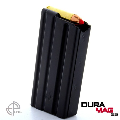 DuraMag 5X45041175CPD SS 5-Round 450 Bushmaster for AR-15 Black with Black Follower Detachable - Image 2