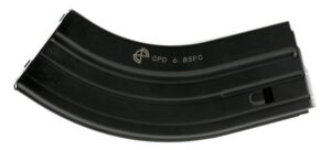 DuraMag 2868041207CPD SS 28-Round 22 Nosler/6.8 SPC for AR-15 Black with Gray Follower Detachable