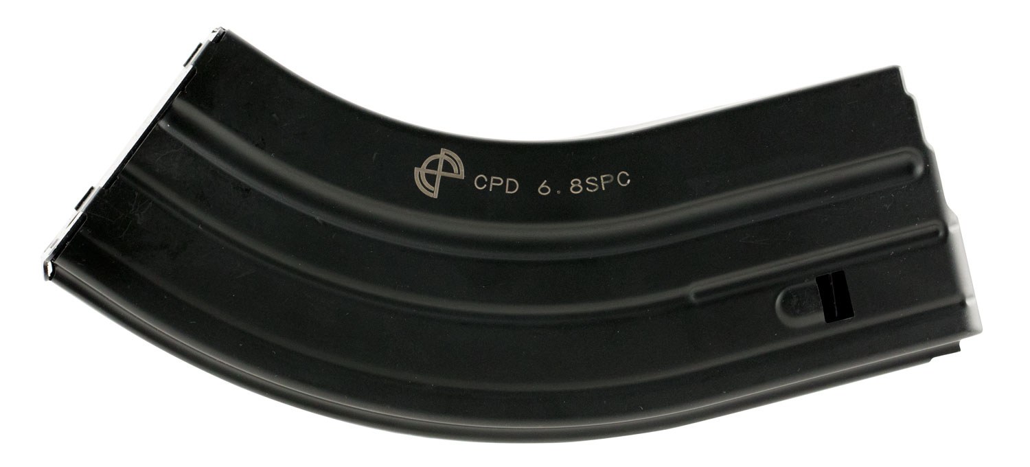 DuraMag 2868041207CPD SS 28-Round 22 Nosler/6.8 SPC for AR-15 Black with Gray Follower Detachable