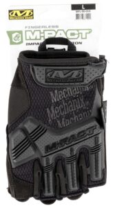 Mechanix Wear MFL55010 M-Pact Covert Black Fingerless Synthetic Leather Large TPR Closure