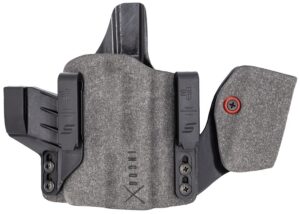 Safariland INCOG0835A0CX261MC Incog IWB Gray Cordura with Magazine Caddy, Fits Glock 17 Fits Glock 19, Belt Clip Mount, Right Hand