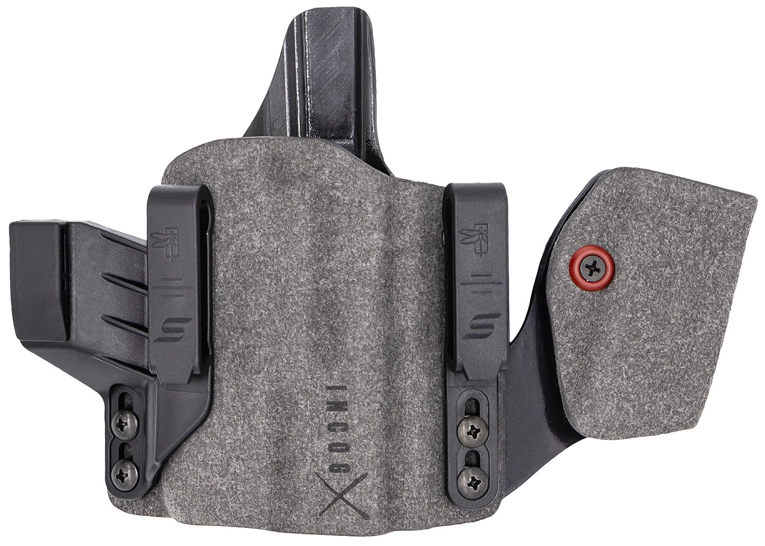 Safariland INCOG0835A0CX261MC Incog IWB Gray Cordura with Magazine Caddy, Fits Glock 17 Fits Glock 19, Belt Clip Mount, Right Hand