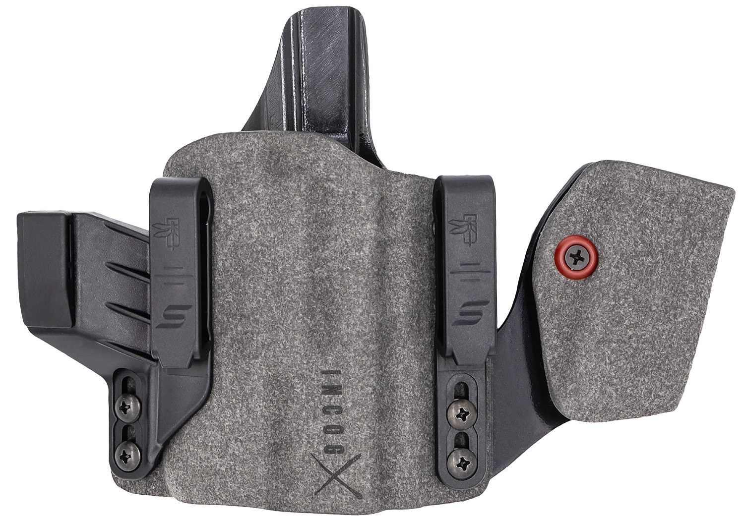 Safariland INCOG0895A0CX261MC Incog X IWB Gray Cordura with Magazine Caddy, Fits Glock 43X/48 Belt Clip Mount, Right Hand