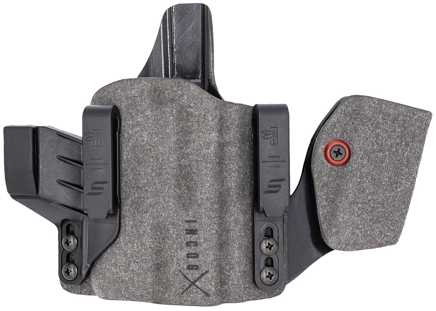 Safariland INCOG0750A0CX261MC Incog X IWB Gray Cordura with Magazine Caddy, Fits Sig P320 Belt Clip Mount, Right Hand
