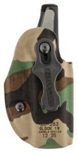 Safariland 20283C991 Species IWB Woodland Camo Compatible with Glock 19 Belt Clip Right Hand