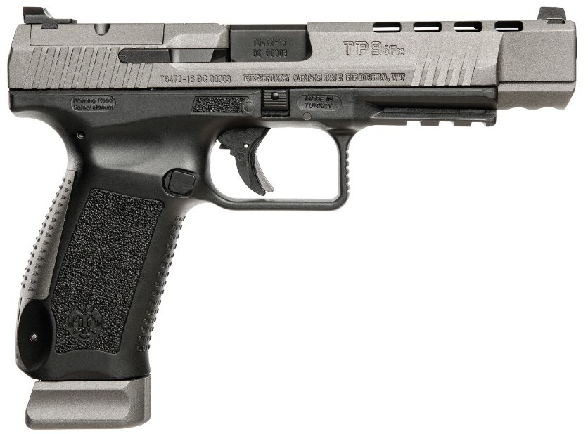 Canik HG3774GN TP9SFx 9mm Luger 20+1, 5.20" Black Nitride Match Grade Barrel, Tungsten Gray Cerakote Optic Ready/Serrated with Ports Steel Slide - Image 2