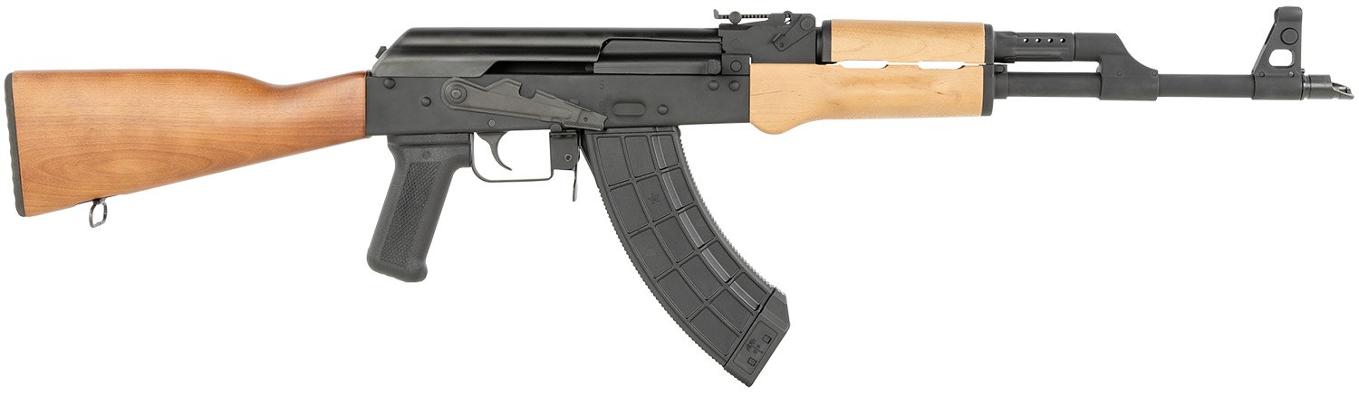 Century Arms RI3284N VSKA 7.62x39mm 30+1 16.50" Chrome Moly Steel Barrel with Slant Compensator, Black Phosphate Receiver, American Maple Wood Stock