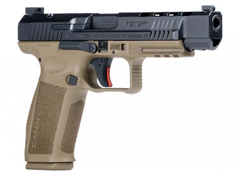 Canik HG5635N Mete SFx Full Size Frame 9mm Luger 20+1/18+1, 5.20" Black Match Grade Barrel Black Nitride Serrated Steel Slide, Flat Dark Earth Polymer - Image 2
