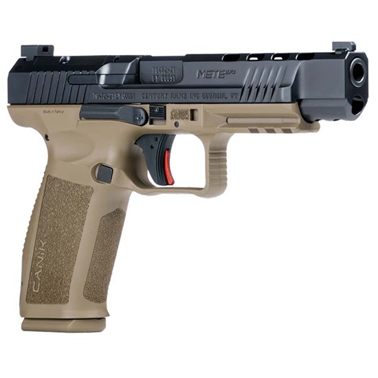 Canik HG5635N Mete SFx Full Size Frame 9mm Luger 20+1/18+1, 5.20" Black Match Grade Barrel Black Nitride Serrated Steel Slide, Flat Dark Earth Polymer - Image 3