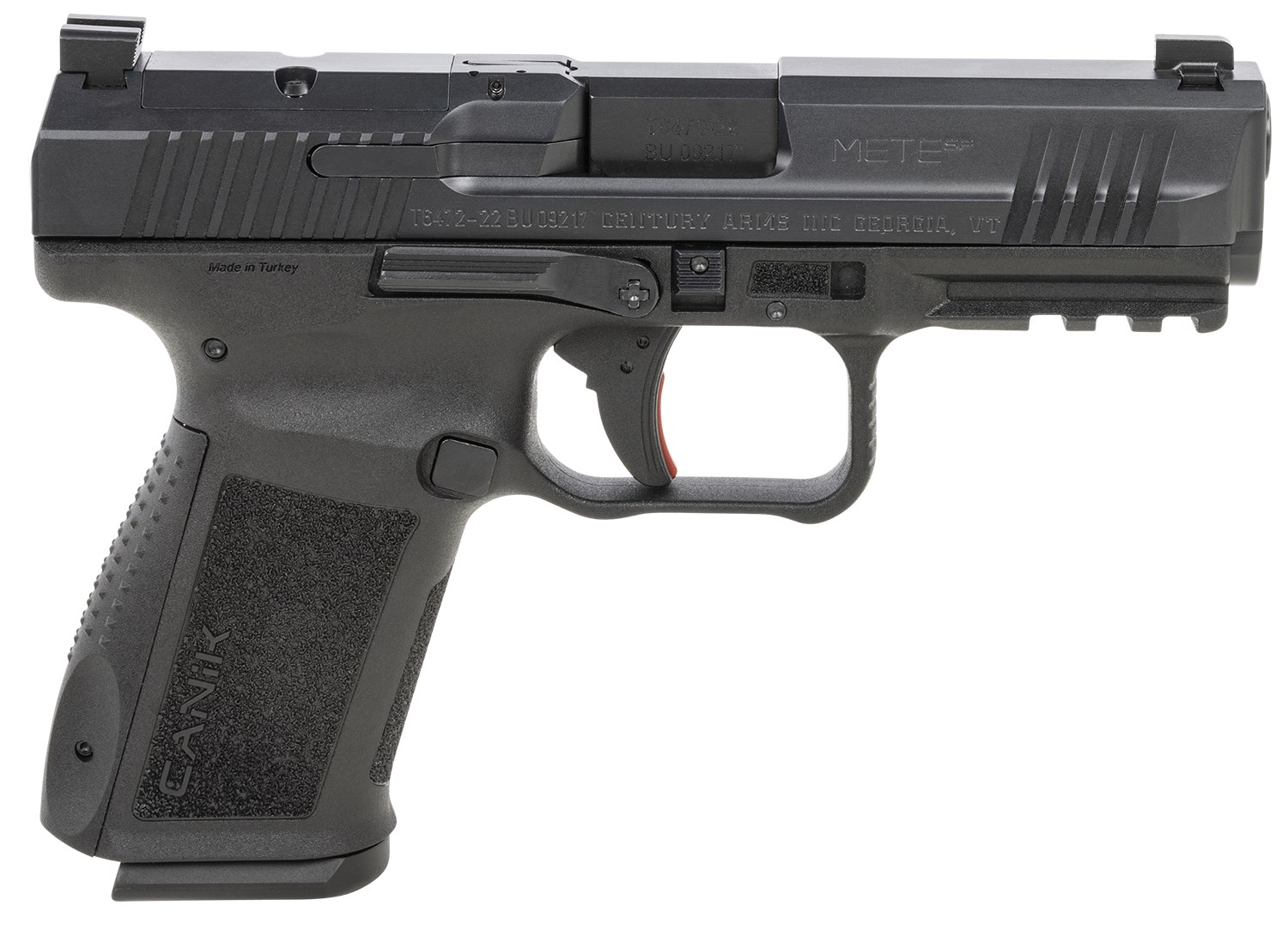 Canik HG5637N METE SF Compact 9mm Luger 15+1 4.08" Black Steel Barrel, Black Nitride Optic Ready/Serrated Slide, Black Polymer Frame with Beavertail
