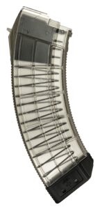 Century Arms US Palm MA1120A Standard 30-Round 7.62x39mm Fits AK-47 Clear with Black Floor Plate