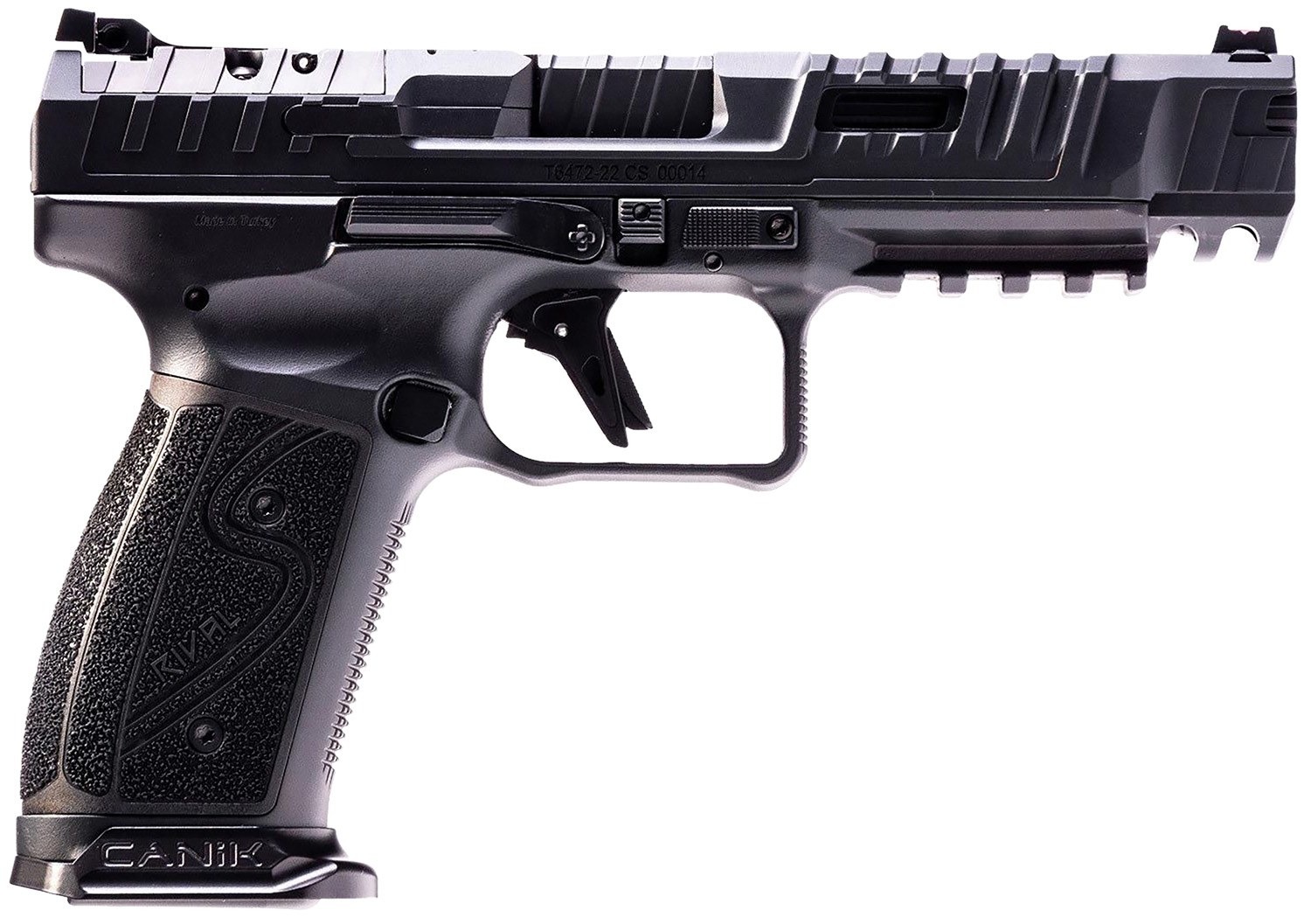 Canik HG7010N SFx Rival-S Full Size Frame 9mm Luger 18+1, 5" Black Steel Barrel, Dark Side Optic Ready/Serrated with Ports Steel Slide, Frame with