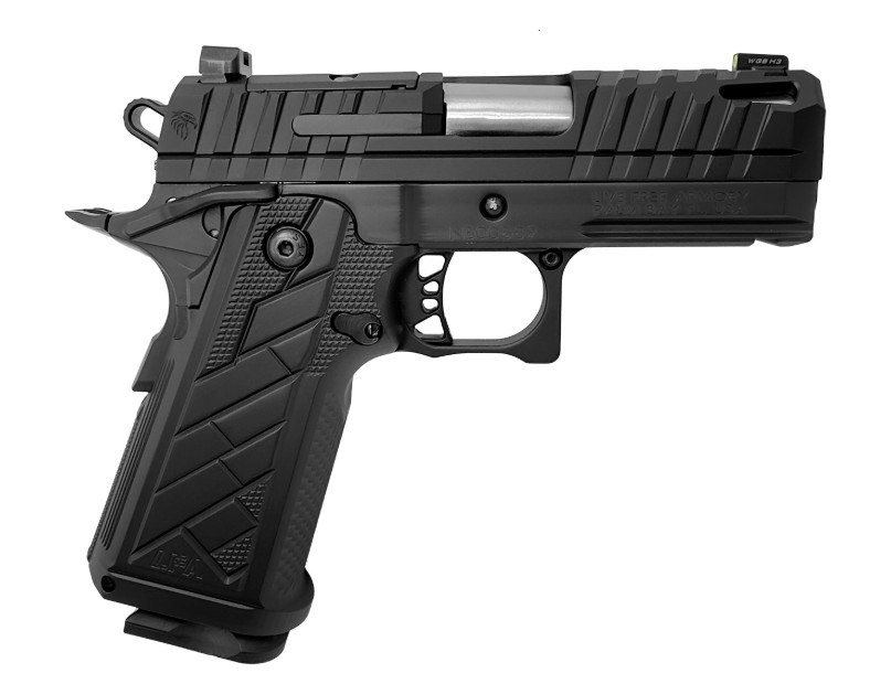 Century Arms Live Free Armory HG8645-N Apollo 11 V2 Sub-Compact 9mm Luger 18+1 3.35" Stainless Barrel, Black Cerakote Steel Optic Ready/Serrated - Image 2