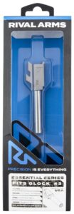 Rival Arms RARA22G301D Essential V2 Match Grade 9mm Luger 3.41" Stainless Steel, Fits Glock 43/43X