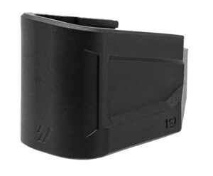Strike Industries EMPG19 Enhanced Magazine Plate +5, 9mm Luger, Compatible with Glock 19, Black Polymer