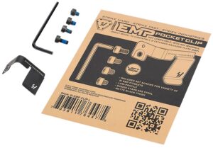 Strike Industries EMPCLIPL Magazine Pocket Clip Stainless Steel Black for SI EMP Magazine Extension Left Hand