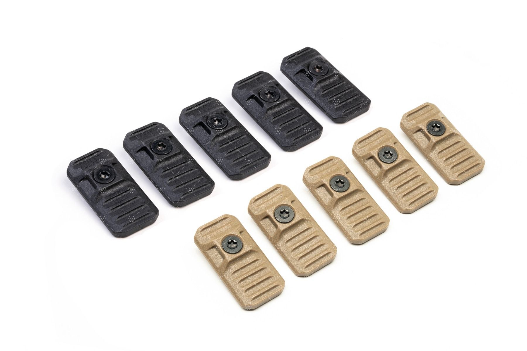Strike Industries LINK-COVER-FDE LINK Cover Flat Dark Earth Polymer for M-LOK & KeyMod Rails 5 Pack - Image 2