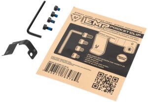 Strike Industries EMPCLIPR Magazine Pocket Clip Stainless Steel Black for SI EMP Magazine Extension Right Hand