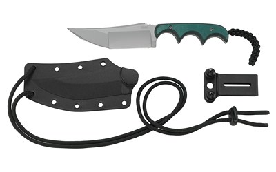 CRKT 2394 Minimalist Katana 3.56" Fixed Plain Bead Blasted 8Cr13MoV SS Blade/ Green Resin Infused Fiber Handle Includes Lanyard