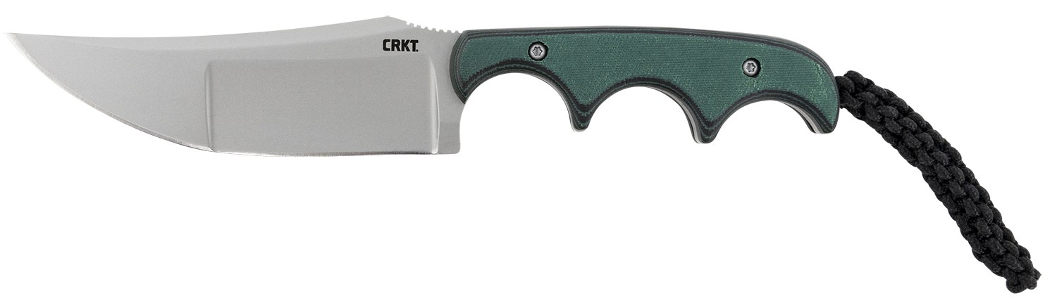 CRKT 2394 Minimalist Katana 3.56" Fixed Plain Bead Blasted 8Cr13MoV SS Blade/ Green Resin Infused Fiber Handle Includes Lanyard - Image 2
