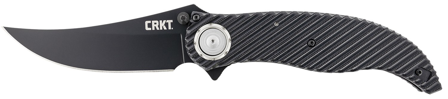 CRKT 2640 Clever Girl 4.10" Folding Plain Black Powder Coated D2 Steel Blade/ Black G10 Handle Includes Pocket Clip