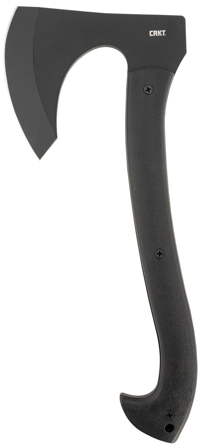 CRKT 2917 Skeggox 4.83" Plain Axe with Beard, SK-5 Steel Blade, Black Contoured Green Handle, 12.94" OAL