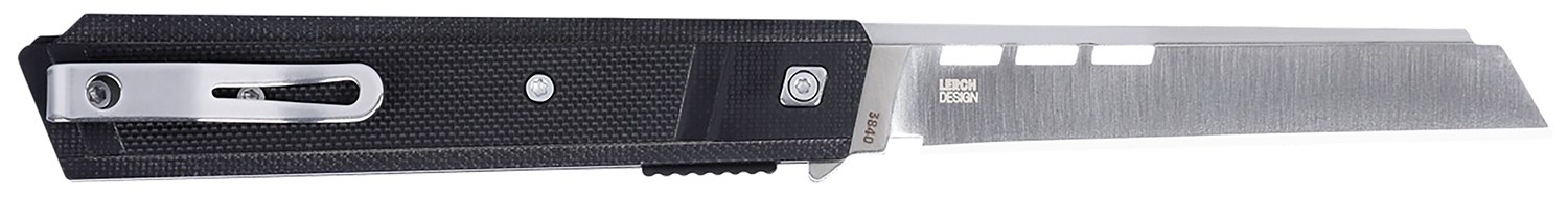 CRKT 3840 Zephyr 3.22" Folding Sheepsfoot Plain Satin D2 Steel Blade, Black Textured G10 Handle