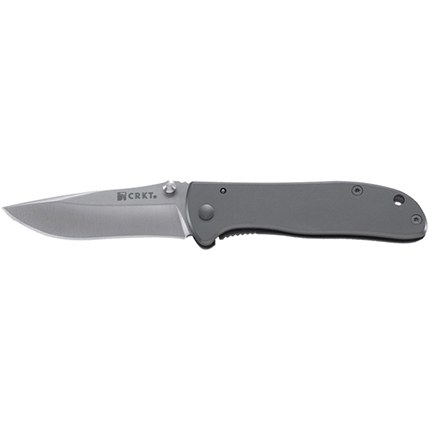 CRKT 6450S Drifter EDC 2.88" Folding Drop Point Plain Satin 8Cr14MoV SS Blade, Silver Stainless Steel Handle - Image 2