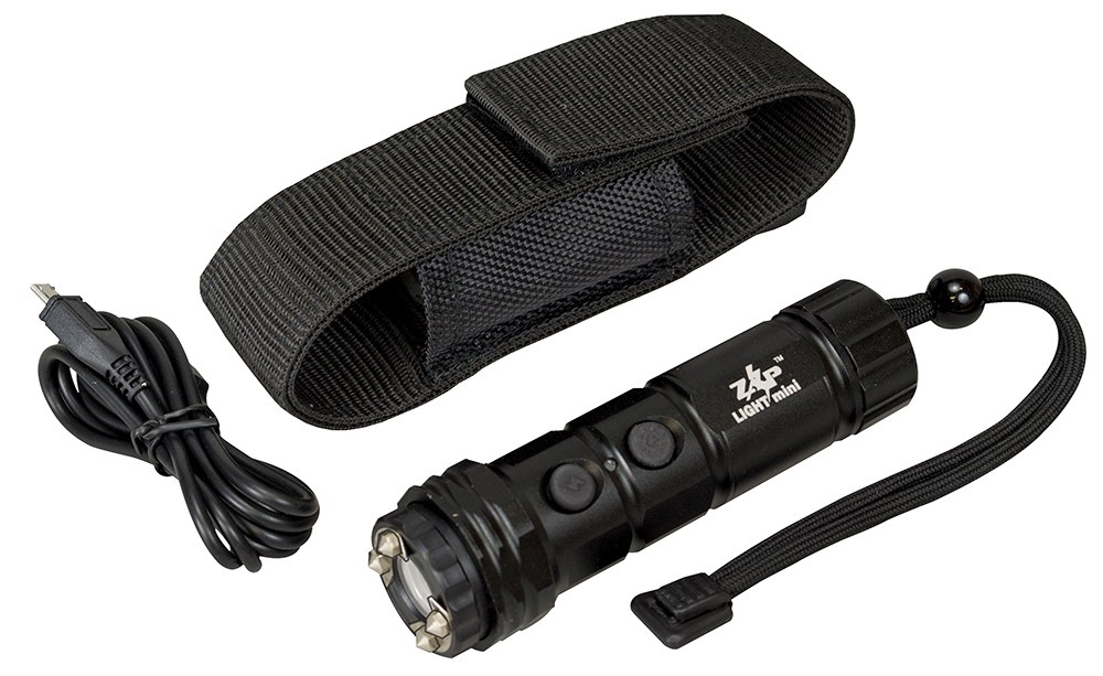 800000 Volt Zap Mini Stun Gun with Flashlight & Rechargeable Battery