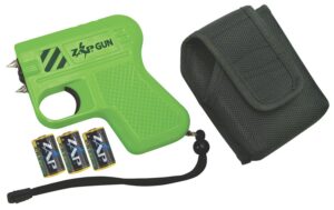 Zap ZAPGUN Zap Gun Stun Gun/Flashlight Range of Close Contact Green Plastic