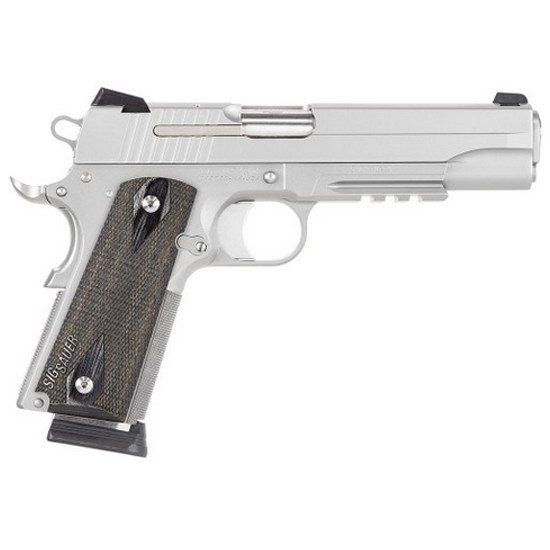 Sig Sauer 1911R45SSSCA 1911 Full Size *CA Compliant 45 ACP Caliber with 5" Barrel, 8+1 Capacity, Overall Stainless Steel Finish, Picatinny - Image 2