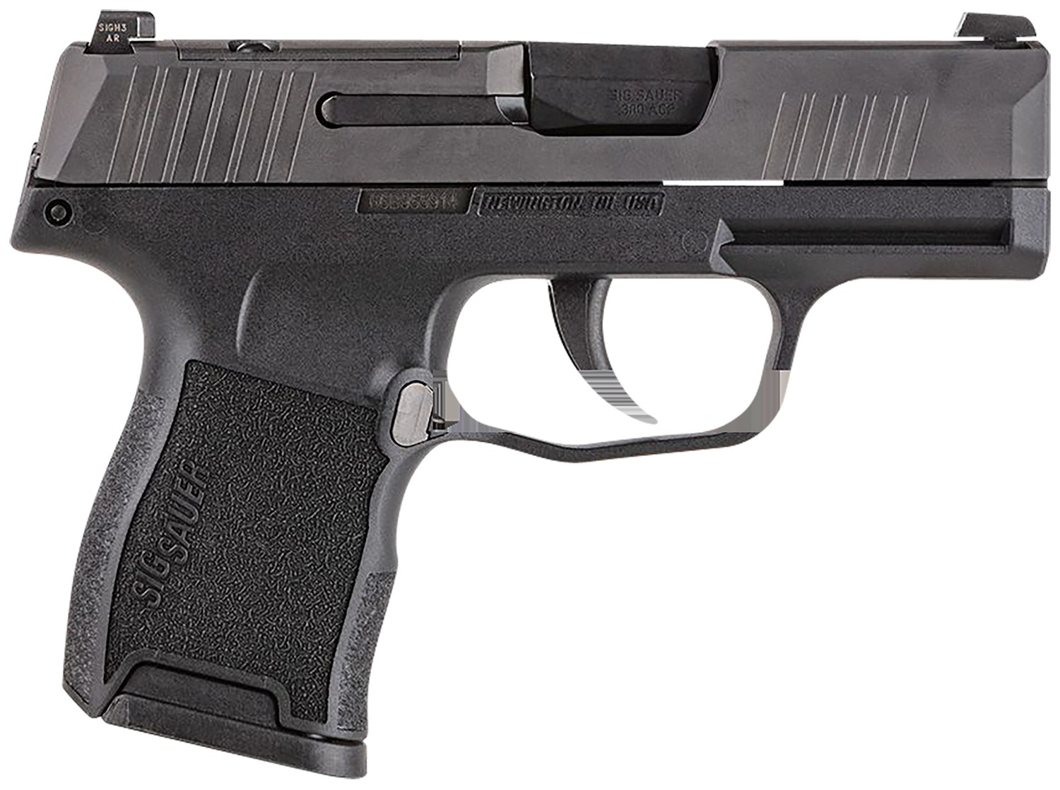Sig Sauer 365380BSS P365 Micro-Compact 380 ACP 10+1 3.10" Black Carbon Steel Barrel, Black Nitron Optic Ready/Serrated Slide & Frame with Sig Rail