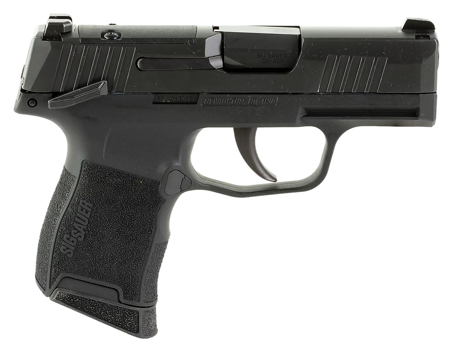Sig Sauer 365380BSSMS P365 Micro-Compact 380 ACP 10+1 3.10" Black Carbon Steel Barrel, Black Nitron Optic Ready/Serrated Slide & Frame with Sig