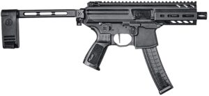 Sig Sauer PMPX4B9 MPX K 9mm Luger Caliber with 4.50" Barrel, 30+1 Capacity, Black Hard Coat Anodized Metal Finish, Folding Pivoting Contour Brace