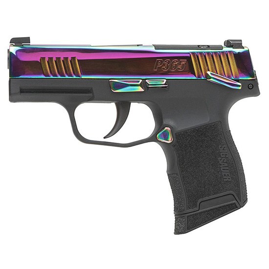 Sig Sauer 365380RBTMS P365 Micro-Compact 380 ACP 10+1 3.10" Black Carbon Steel Barrel, Rainbow Titanium Optic Ready/Serrated Slide, Black Steel Frame - Image 2